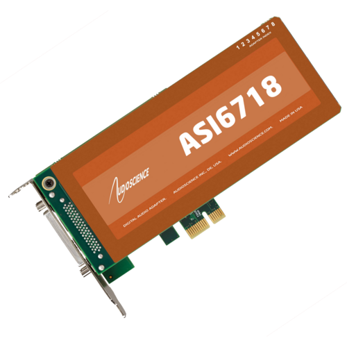 AudioScience ASI6718 Low Profile PCI Express Sound Card with GPIO