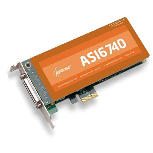 AudioScience ASI6740 Low Profile PCI Express Sound Card with GPIO