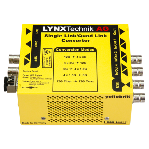 Lynx Technik 12Gbit/3Gbit SDI Quad Link Single Link Converter
