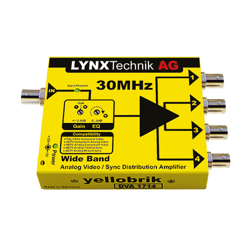 Lynx Technik D-VA-1714 - Wide Band 1>4 Analog Video/Sync Distribution Amplifier