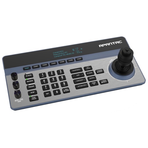 Apantac NDI control option for PTZ Joystick control keyboard