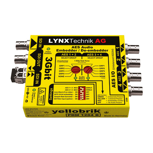 Lynx Technik PDM 1284 B - AES audio Embedder / De-embedder (unbalanced AES)