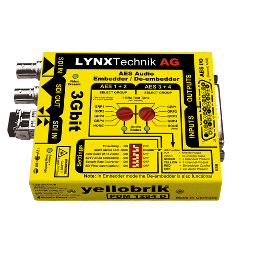 Lynx Technik PDM 1284 D - AES audio Embedder / De-embedder (balanced AES)