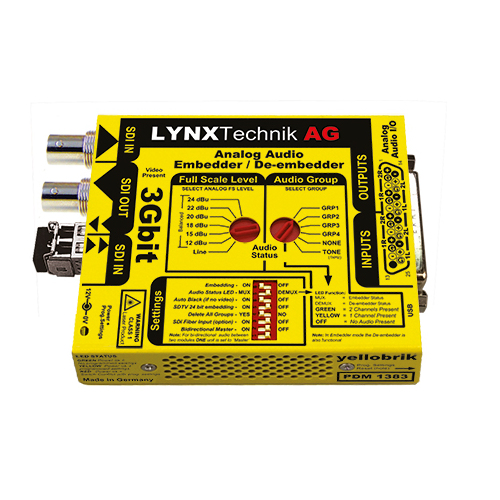 Lynx Technik PDM 1383 - 3 GBit Analog Audio Embedder / De-embedder