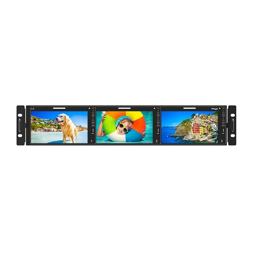 TVLogic 3 x 5.5” LCD 2RU Rack Monitor